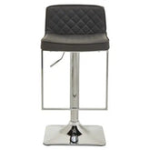 Baina Dark Grey And Chrome Square Base Bar Stool