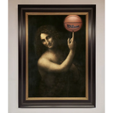 Basketball Renaissance Altered Framed Print - B0 (100 x 141 cm) / Black Gold - Framed Print