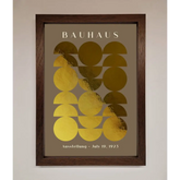 Bauhaus Foil Print - A3 (29.7 x 42 cm) / Walnut - Framed Print