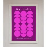 Bauhaus Pink And Purple Abstract Framed Print - A3 (29.7 x 42 cm) / White - Framed Print
