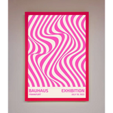 Bauhaus Pink Expedition Framed Wall Art - A3 (29.7 x 42 cm) / Neon Pink - Framed Print