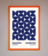 Bauhaus Print July 1923 Navy Blue Abstract Framed Wall Art