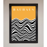 Bauhaus Yellow Framed Poster - A3 (29.7 x 42 cm) / Black - Framed Print