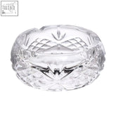 Beaufort large crystal textured ashtray with clear diamond-cut floral patterns for elegant smoking decor