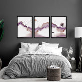 Bedroom pictures for wall | set of 3 art prints