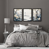 Bedroom Wall Ideas Pictures | Set of 3 Chinoiserie Wall art Prints