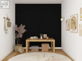 Black oak acoustic wall panels with black vertical-striped oak acoustic design for soundproofing and decor