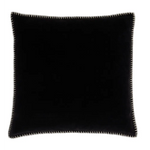 Black Velvet Stitched Scatter Cushion - Cushion