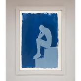 Blues Thinking Framed Print - A3 (29.7 x 42 cm) / White - Framed Print