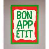 Bonappetit Framed Poster - B0 (100 x 141 cm) / Neon Dark Green - Framed Print