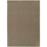 Bordered Sage Green Non-Slip Sisal Rug - 120X170 cm - Rugs