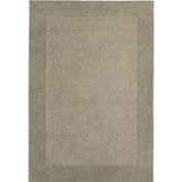 Bordered Taupe Wool Rug - 80X150 cm - Rugs