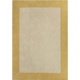 Bordered Yellow Wool Rug - 80X150 cm - Rugs