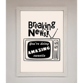 Breaking News Framed Poster - A3 (29.7 x 42 cm) / White - Framed Print