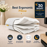 White brightr eclipse adjustable firm memory foam pillow with honeycomb textured cover and layered foam interior
