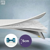 Brightr titan 2 in 1 mattress topper in white memory foam with 5cm thickness extra firm antibacterial copper fibers