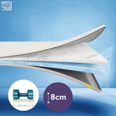 Brightr® Titan Deluxe firm mattress topper in white memory foam with textured surface and 8cm thickness silver edge