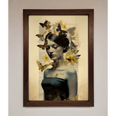 Butterfly Book Woman Framed Poster - A3 (29.7 x 42 cm) / Walnut - Framed Print