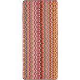 Candy Washable Indoor Mat Chevron Design - 67X100 cm / Red - Rugs