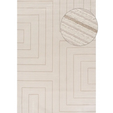 Carmel Cream-Beige Geometric Rug | 6040 - 80X150 cm - Rugs