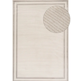 Carmel Cream-Grey Bordered Rug | 6060 - 80X150 cm - Rugs