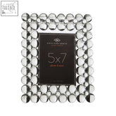 Silver beaded crystal bubble photo frame with sleek modern design for 5x7 inch pictures perfect for display