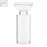 Carrie small crystal candle holder is a clear acrylic candle holder with a sleek modern design and smooth rounded edges