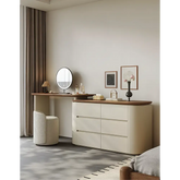 Catalina Corner Dressing Table With Mirror Solid Wood