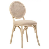 Cebu White Wash Elm Wood Dining Chair - Dining Chair