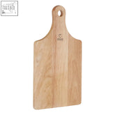 Light-colored wooden charm paddle large serving board with handle and chop engraving for paddle large chopping use