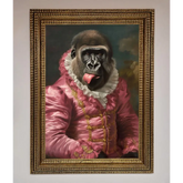Cheeky Gorilla Framed Poster - A3 (29.7 x 42 cm) / Ornate Gold - Framed Print