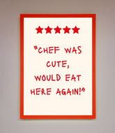 Chef Was Cute Framed Wall Art