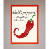 Chili Pepper Framed Print - B0 (100 x 141 cm) / Neon Red - Framed Print