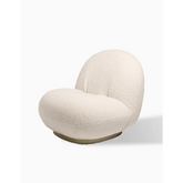 Classic Boucle Pacha Lounge Chair, Gold Base| DC Concept