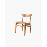 Classic Hans W CH01 Rattan Dining Chair Light Oak