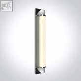 Modern minimalist classic mirror lights with sleek chrome finish and off-white glass diffuser 18w led wall sconce