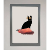 Cloud Cat Framed Poster - A3 (29.7 x 42 cm) / Dark Grey - Framed Print