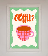 Coffee Pink Mug Framed Wall Art