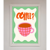 Coffee Pink Mug Framed Wall Art - A3 (29.7 x 42 cm) / White - Framed Print