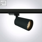 Black matte finish cone gu10 track lighting fixture with cylindrical head and adjustable bracket standard en60598-1