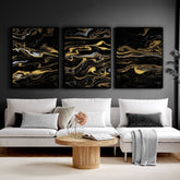 Contemporary living room wall art | set of 3 wall art prints