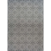 County Victorian Indoor/Outdoor Rug | 11647A - 120X170 cm / Grey - Rugs