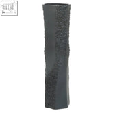 Dark gray large grey textured ceramic vase with sleek modern design perfect for stylish home decor