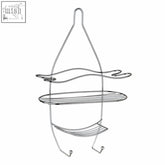 Dara 3 tier chrome shower caddy in silver wire with hooks perfect for organizing your chrome shower essentials