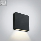 Dark light step series aluminium 700ma led wall black square wall recessed light with matte finish and warm downlight