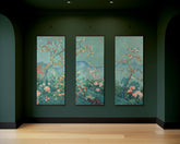 Teal Chinoiserie Tapestry