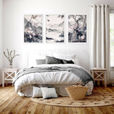 Decorating Bedroom Walls | Set of 3 Chinoiserie Wall art Prints