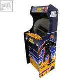 Deluxe 24 home edition space invaders theme arcade machine navy blue with vibrant graphics and alpha max screen protection
