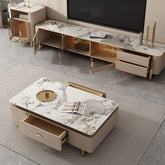 Carl Living Room Set, Carl Rectangle Coffee Table, Gold Legs