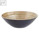 Deomali small black and gold finish bowl with hammered texture and elegant gold finish interior design